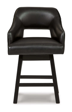 Tallenger Black Counter Height Chair (Set of 2) - Ornate Home