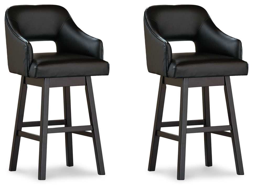 Tallenger Black Pub Height Bar Chair (Set of 2) (Online Special Price) - Ornate Home