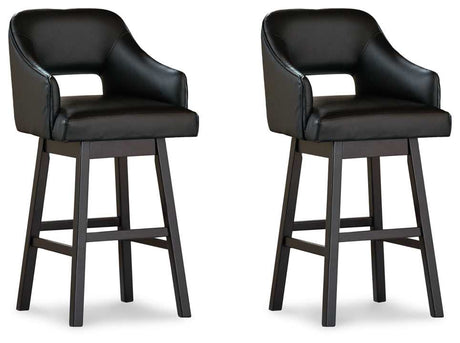 Tallenger Black Pub Height Bar Chair (Set of 2) - Ornate Home