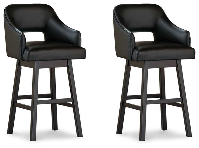 Tallenger Black Pub Height Bar Chair (Set of 2) - Ornate Home
