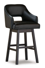 Tallenger Black Pub Height Bar Chair (Set of 2) - Ornate Home