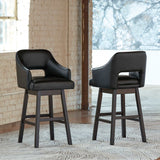Tallenger Black Pub Height Bar Chair (Set of 2) - Ornate Home