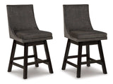 Tallenger Dark Gray Counter Height Chair (Set of 2) - Ornate Home