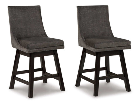 Tallenger Dark Gray Counter Height Chair (Set of 2) - Ornate Home
