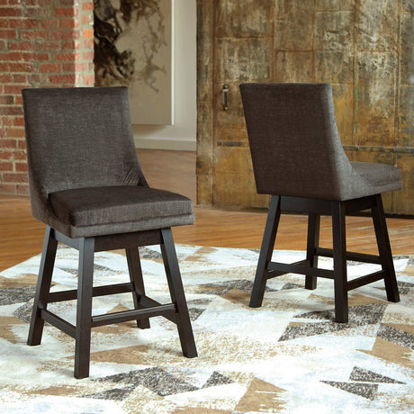 Tallenger Dark Gray Counter Height Chair (Set of 2) - Ornate Home