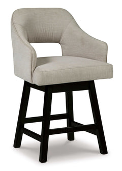 Tallenger Linen Counter Height Chair (Set of 2) - Ornate Home