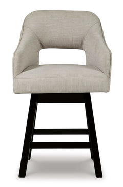 Tallenger Linen Counter Height Chair (Set of 2) - Ornate Home