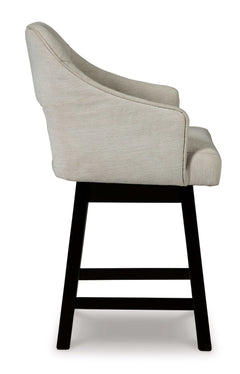 Tallenger Linen Counter Height Chair (Set of 2) - Ornate Home