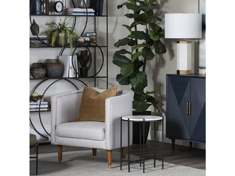 Talley Black/White Accent Table - Ornate Home