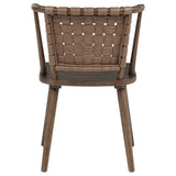 Tallis Brown Woven Leatherette Back Dining Side Chair (Set Of 2) - Ornate Home