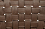 Tallis Brown Woven Leatherette Back Dining Side Chair (Set Of 2) - Ornate Home