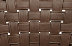 Tallis Brown Woven Leatherette Back Dining Side Chair (Set Of 2) - Ornate Home