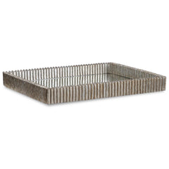 Talmage Silver Mirrored Tray - Ornate Home