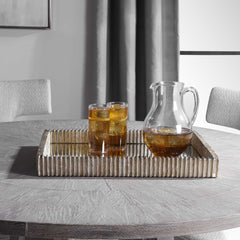 Talmage Silver Mirrored Tray - Ornate Home