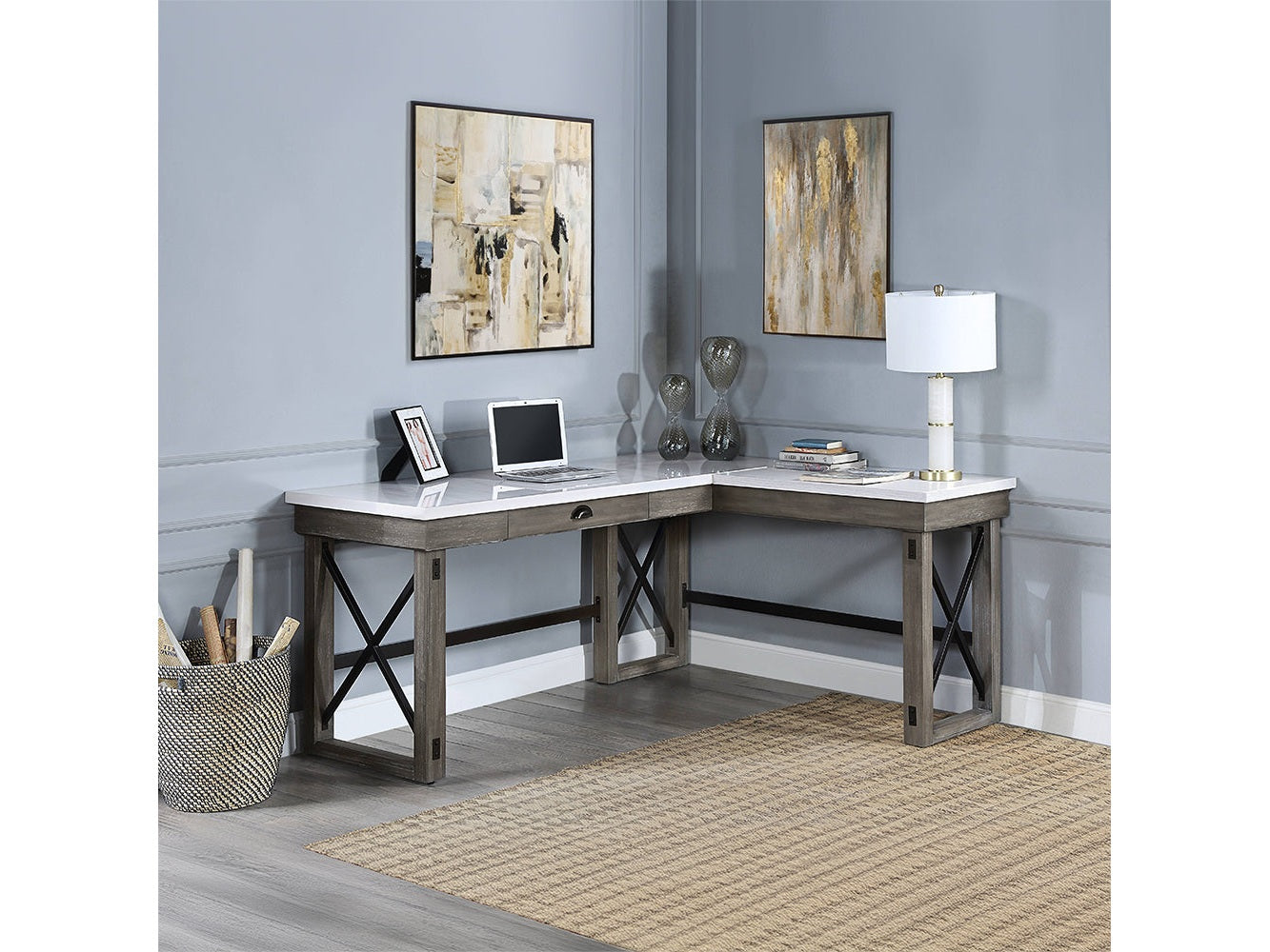 Talmar Gray Writing Desk - Ornate Home