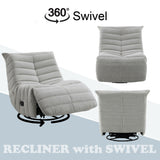 Talmon Oyster Recliner W/Swivel - Ornate Home