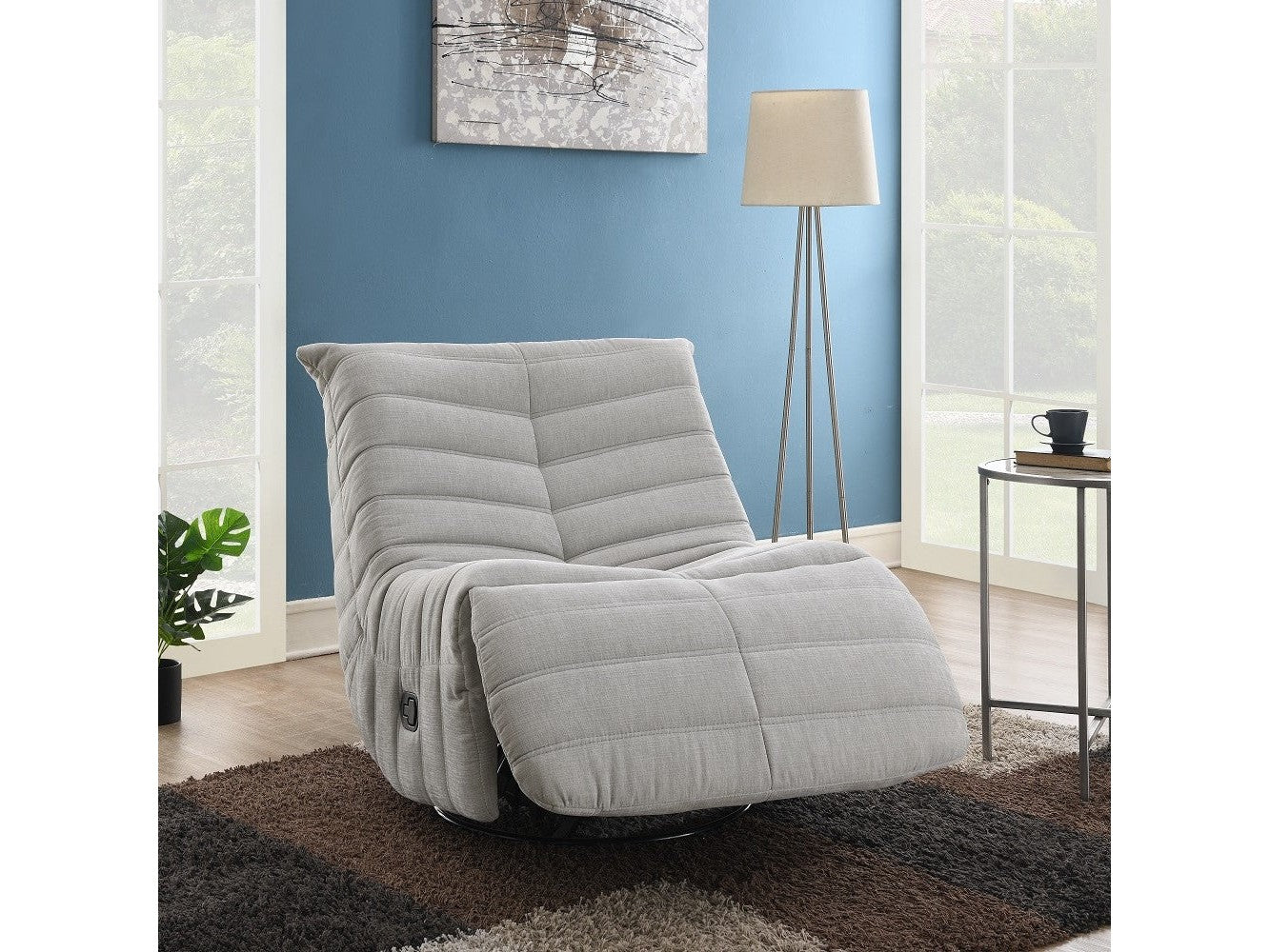 Talmon Oyster Recliner W/Swivel - Ornate Home