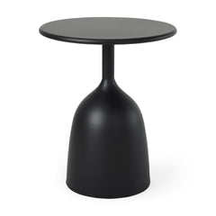 Talulla Matte Black 16.5"W Metal Accent Table - Ornate Home