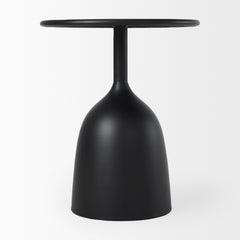 Talulla Matte Black 16.5"W Metal Accent Table - Ornate Home