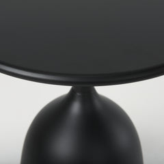 Talulla Matte Black 16.5"W Metal Accent Table - Ornate Home