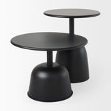 Talulla Matte Black 19.7"W Metal Accent Table - Ornate Home