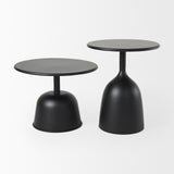 Talulla Matte Black 19.7"W Metal Accent Table - Ornate Home