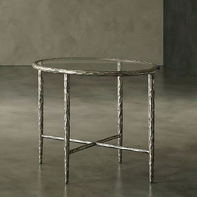 Talva Gunmetal End Table - Ornate Home