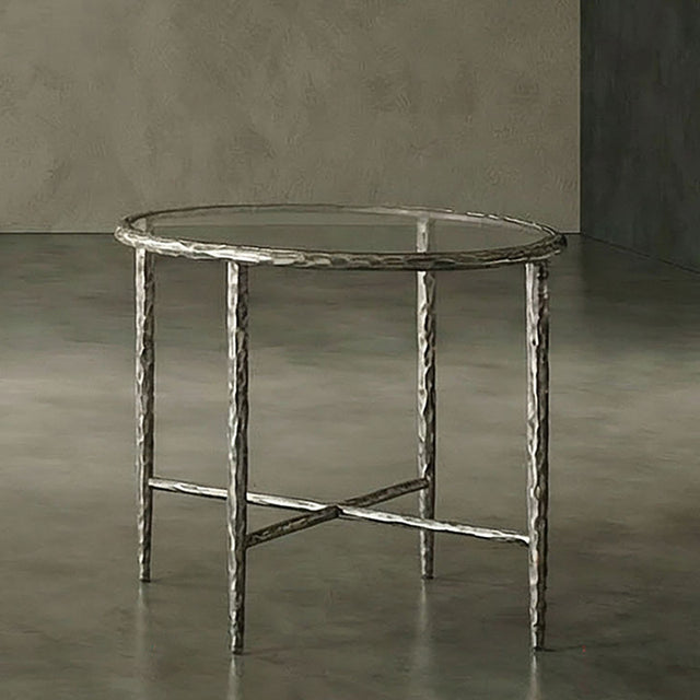 Talva Gunmetal End Table - Ornate Home