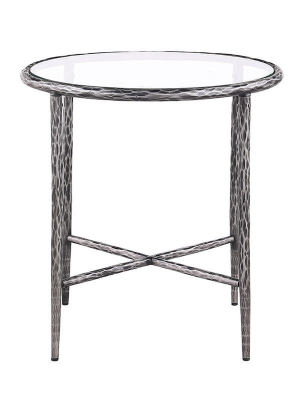 Talva Gunmetal End Table - Ornate Home
