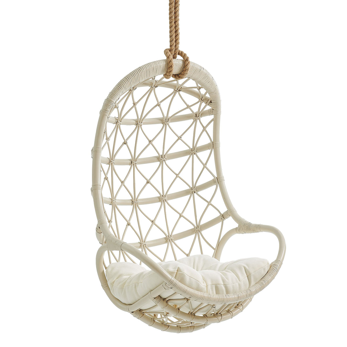 Tamarind Light Tan Natural Rattan Hanging Chair - Ornate Home