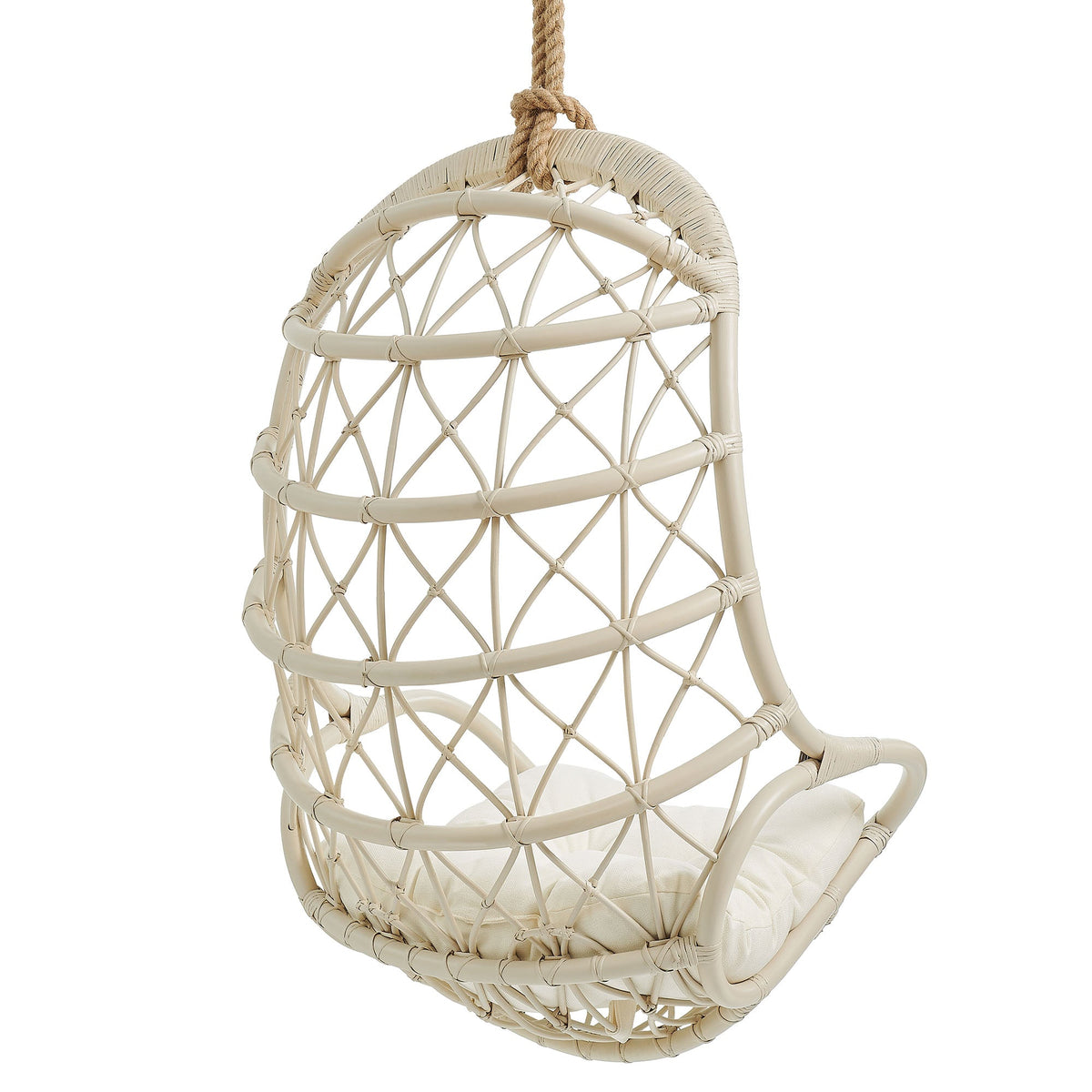 Tamarind Light Tan Natural Rattan Hanging Chair - Ornate Home