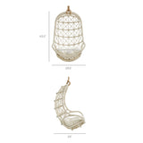 Tamarind Light Tan Natural Rattan Hanging Chair - Ornate Home