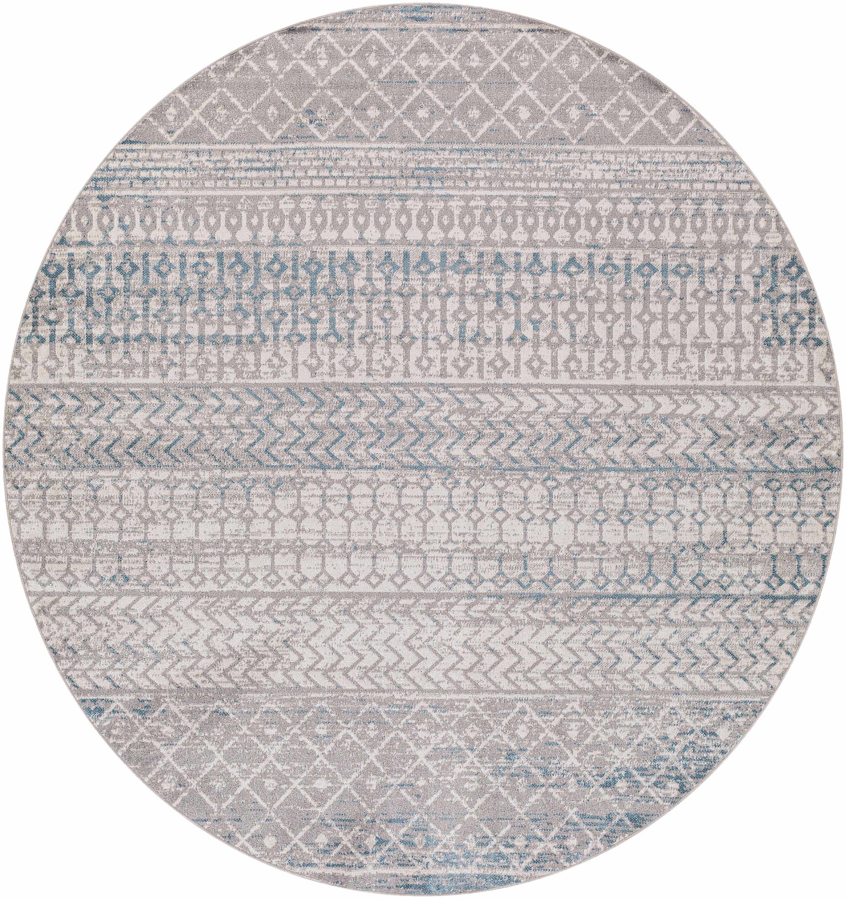 Tambac Blue & Gray Washable Area Rug - Clearance - Ornate Home