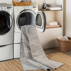 Tambac Blue & Gray Washable Area Rug - Clearance - Ornate Home