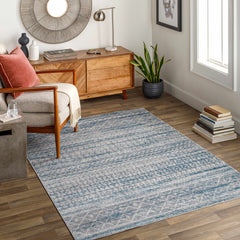Tambac Blue Washable Area Rug - Clearance - Ornate Home