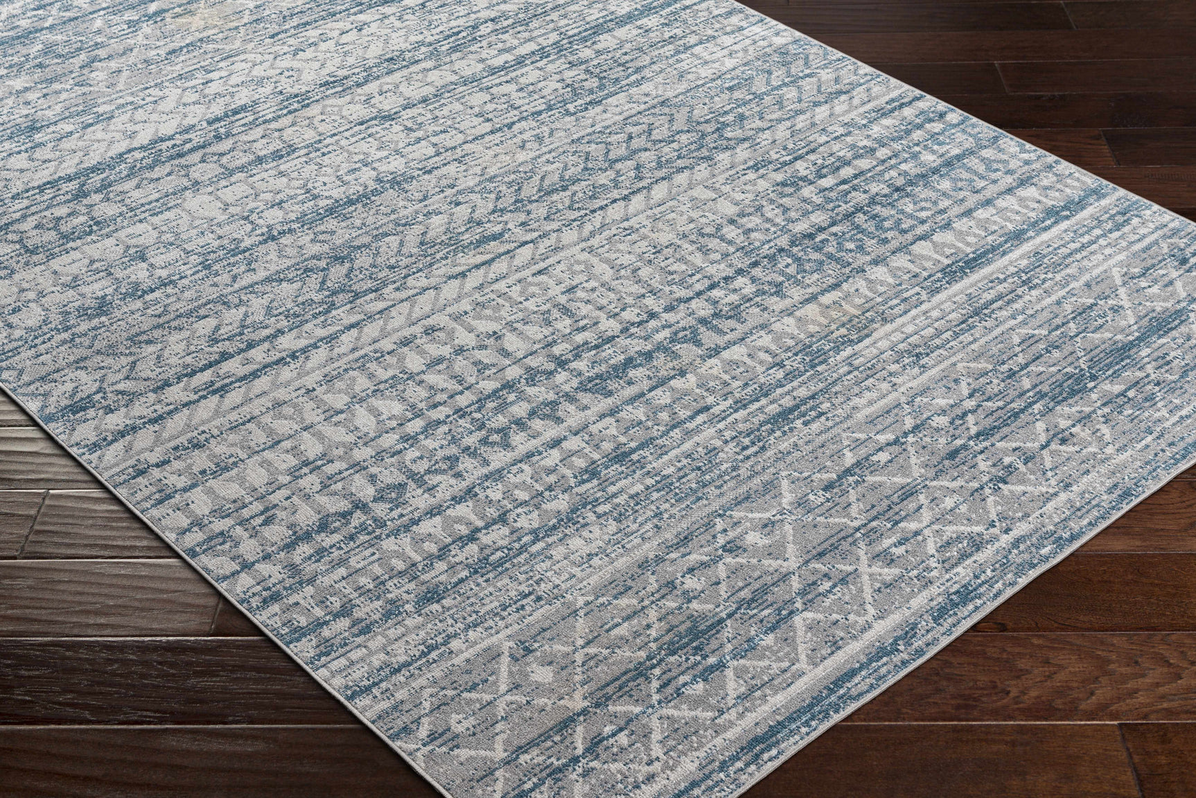 Tambac Blue Washable Area Rug - Clearance - Ornate Home