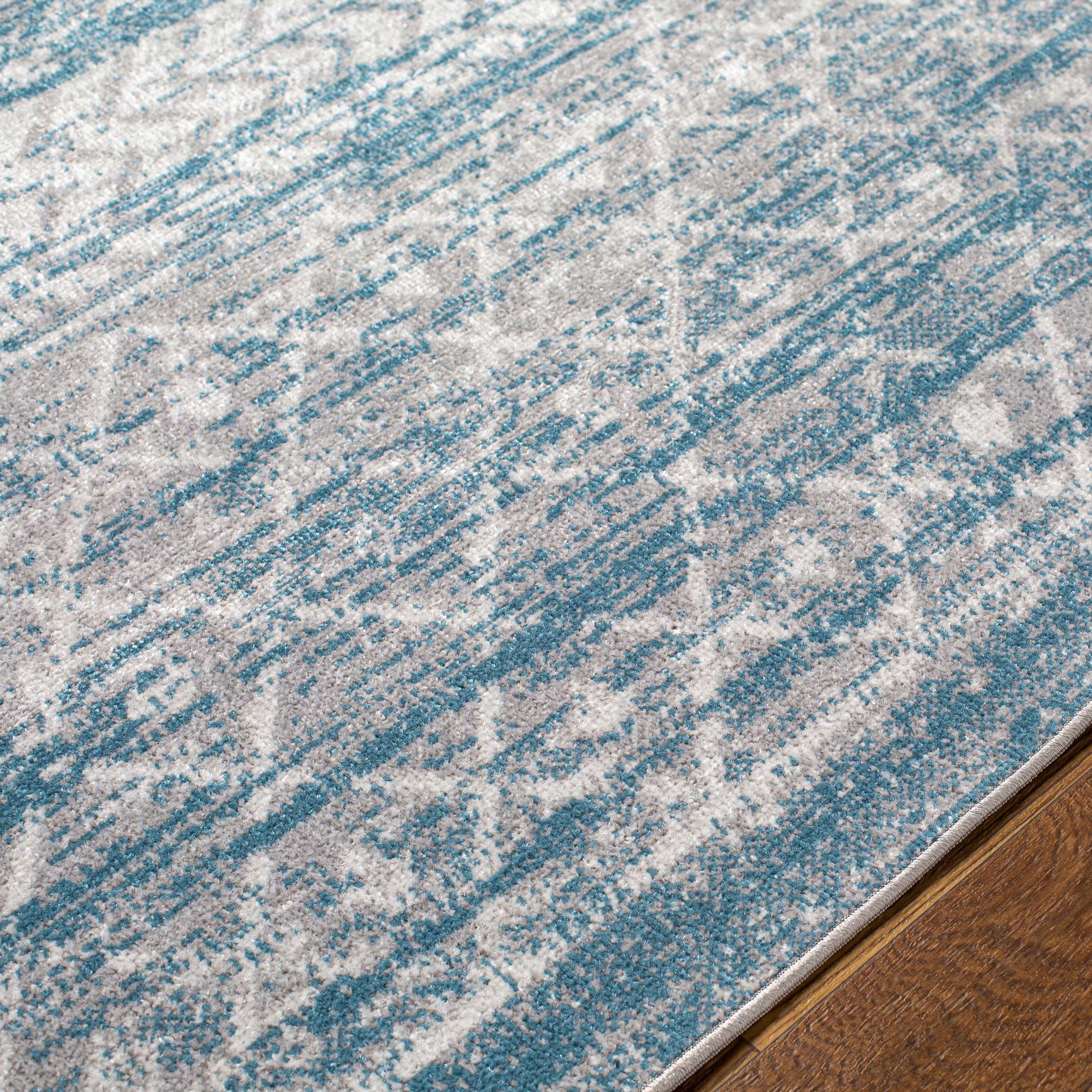 Tambac Blue Washable Area Rug - Clearance - Ornate Home