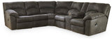 Tambo Pewter 2-Piece Sectional with Recliner - Ornate Home