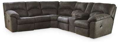 Tambo Pewter 2-Piece Sectional with Recliner - Ornate Home