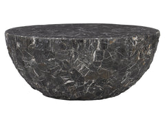 Tambora Black Striped Stone Outdoor Cocktail Table - Ornate Home