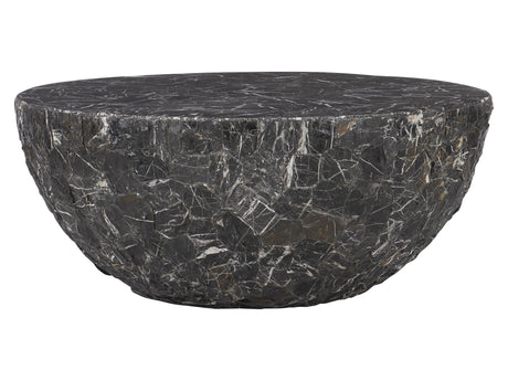 Tambora Black Striped Stone Outdoor Cocktail Table - Ornate Home