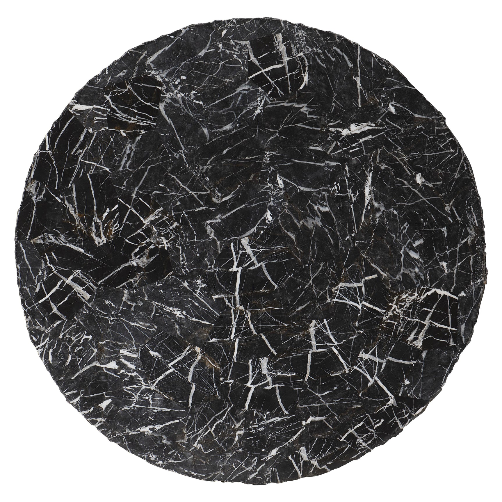 Tambora Black Striped Stone Outdoor Cocktail Table - Ornate Home