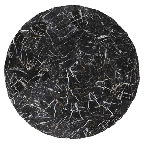 Tambora Black Striped Stone Outdoor Cocktail Table - Ornate Home