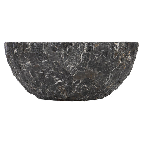 Tambora Black Striped Stone Outdoor Cocktail Table - Ornate Home