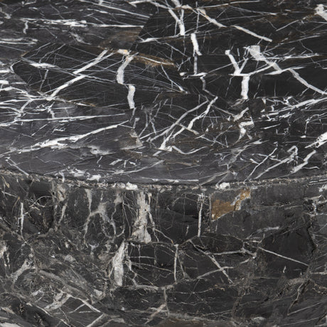 Tambora Black Striped Stone Outdoor Cocktail Table - Ornate Home