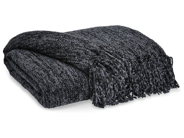 Tamish Black Throw (Online Special Price) - Ornate Home