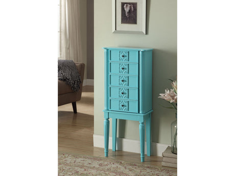 Tammy Light Blue Jewelry Armoire - Ornate Home