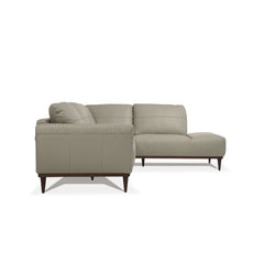 Tampa Airy Green Leather Sectional Sofa - Ornate Home