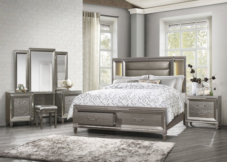 Tamsin Silver-Gray California King Platform Bed - Ornate Home