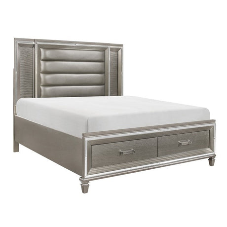 Tamsin Silver-Gray California King Platform Bed - Ornate Home